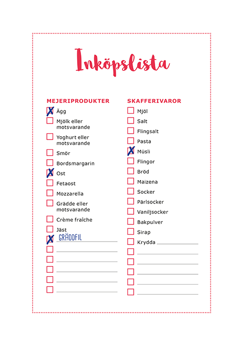 Inköpslista