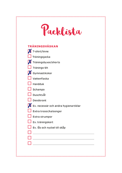 Packlista