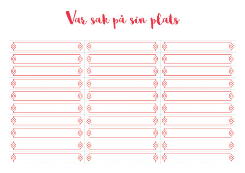 Uppmärkning - tomma